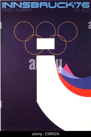 Anni Settanta Austria Giochi Olimpici Poster Foto Stock