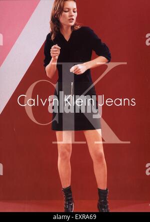 1990S UK Calvin Klein CK Magazine annuncio pubblicitario Foto Stock