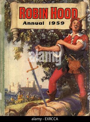 1950S UK Robin Hood fumetto/ copertura annuale Foto Stock