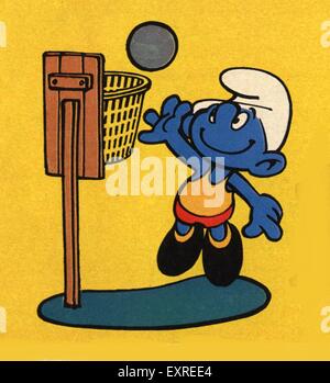 1970S UK Puffi fumetto/ piastra Cartoon Foto Stock