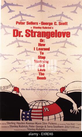 Anni sessanta Stati Uniti Dottor Stranamore poster del film Foto Stock