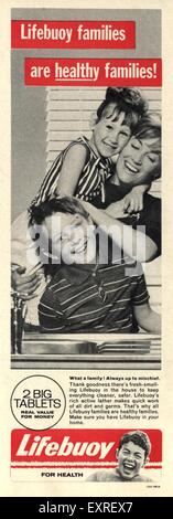 1960S UK salvagente Magazine annuncio pubblicitario Foto Stock