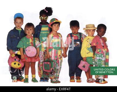 1990S UK United Colors of Benetton Magazine annuncio pubblicitario Foto Stock