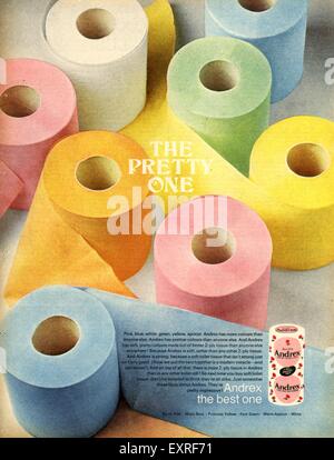 1970S UK Andrex Magazine annuncio pubblicitario Foto Stock