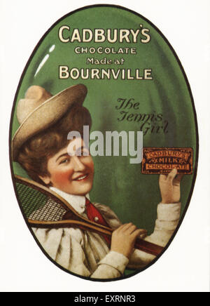 1900S UK Cadburys Magazine annuncio pubblicitario Foto Stock