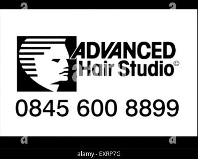 2000S UK Advanced Hair Studio spot TV (pinza) Foto Stock