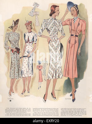 1930S UK Fashion piastra del magazzino Foto Stock
