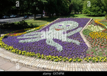 Il polpo letto di fiori a Roundhay Park, Leeds, Yorkshire Foto Stock