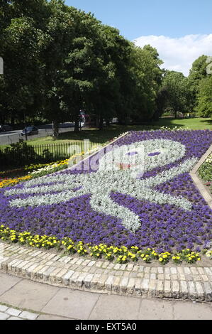 Il polpo letto di fiori a Roundhay Park, Leeds, Yorkshire Foto Stock