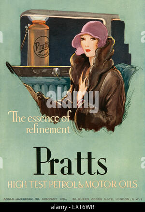 1930S UK Pratts Magazine annuncio pubblicitario Foto Stock