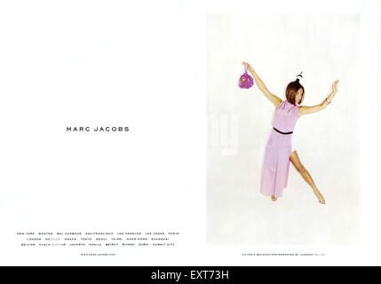 2000S UK Marc Jacobs Magazine annuncio pubblicitario Foto Stock
