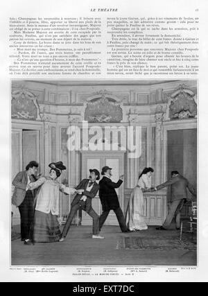 1900s France Le Theatre piastra del magazzino Foto Stock