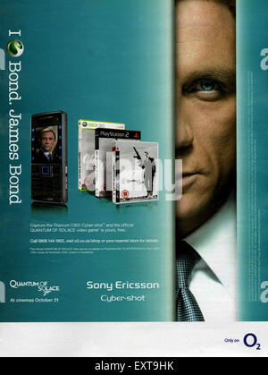 2000S UK Sony Ericsson Magazine annuncio pubblicitario Foto Stock