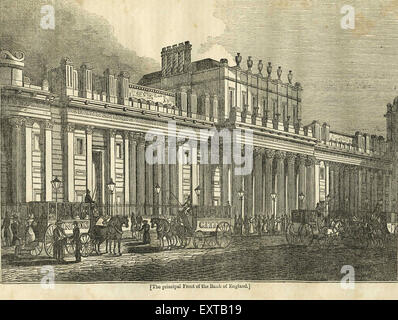 1840s & Pre UK Penny Magazine Libro piastra Foto Stock