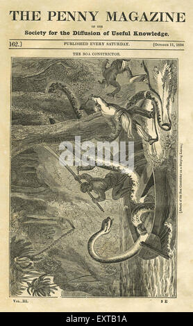 1840s & Pre UK Penny Magazine Magazine Cover Foto Stock