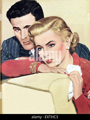 1950S UK Donna piastra del magazzino Foto Stock