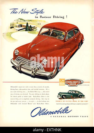 1940s USA Oldsmobile Magazine annuncio pubblicitario Foto Stock