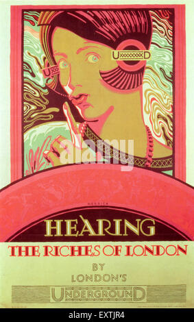 1920S UK London Underground Poster Foto Stock