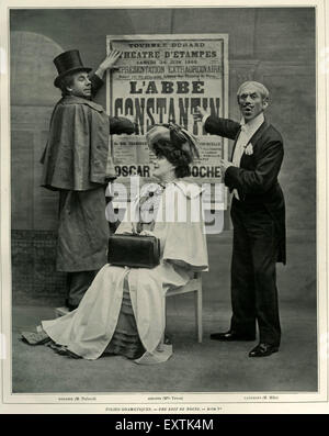 1900s France Le Theatre piastra del magazzino Foto Stock