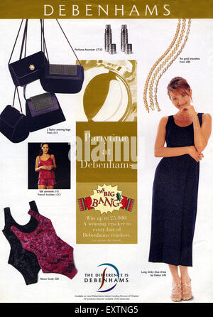 1990S UK Debenhams Magazine annuncio pubblicitario Foto Stock