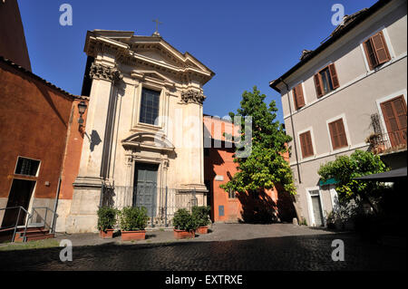 Italia, Roma, Trastevere, Piazza di Sant'Egidio, Chiesa di Sant'Egidio Foto Stock