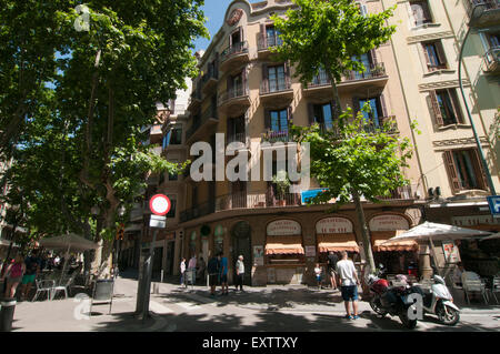 Rambla del Poblenou, Barcellona Foto Stock