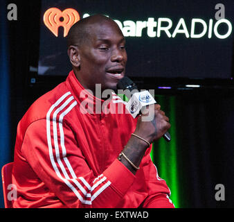 Bala Cynwyd, Pennsylvania, USA. Il 15 luglio 2015. American Singer-Songwriter Tyrese visite WDAS prestazioni del teatro sulla luglio 15, 2015 a Bala Cynwyd, Pennsylvania, Stati Uniti. Credito: Paolo Froggatt/Alamy Live News Foto Stock