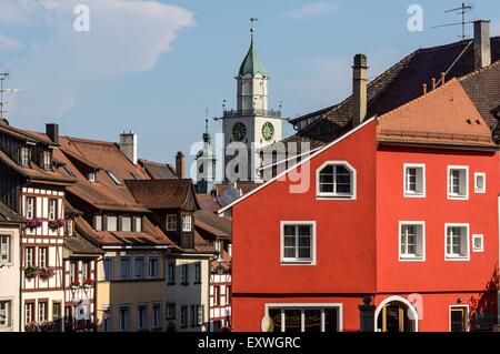 La città vecchia, Ueberlingen, Baden-Wuerttemberg, Germania, Europa Foto Stock
