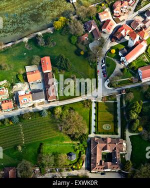 Il castello di Bodman dal di sopra, Baden-Wuerttemberg, Germania Foto Stock