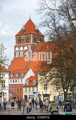 Santa Maria la Chiesa, Greifswald, Meclemburgo-Pomerania Occidentale, Germania, Europa Foto Stock