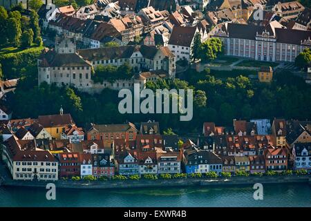 Meersburg sul Lago di Costanza, Baden-Wuerttemberg, Germania Foto Stock