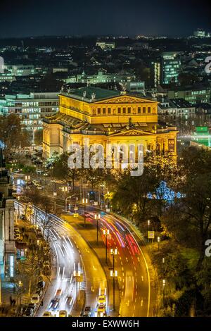 Vecchia opera, Frankfurt am Main, Hesse, Germania, Europa Foto Stock