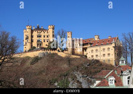 Castello di Hohenschwangau, Allgaeu, Baviera, Germania, Europa Foto Stock