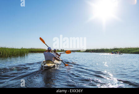 Il Rafting sul fiume Vorskla. Foto Stock