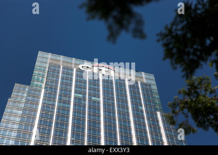 25 Canada Square - Citibank / Citigroup ha uffici a Canary Wharf, London, Regno Unito Foto Stock