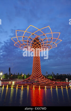 L'Albero della Vita al Lago Arena di Milano Expo 2015, Milano, Italia Foto Stock