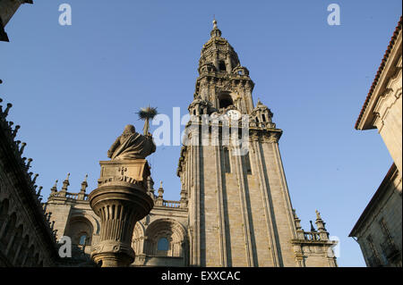 La chiesa cattedrale di Santiago de Compostela Foto Stock