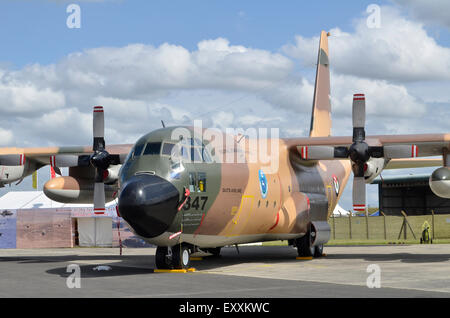 Lockheed C-130H Hercules della Royal Jordanian Air Force sul display a RIAT 2015, Fairford, UK. Credito: Antony ortica/Alamy Live News Foto Stock