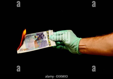Euro europeo denaro banconota Foto Stock