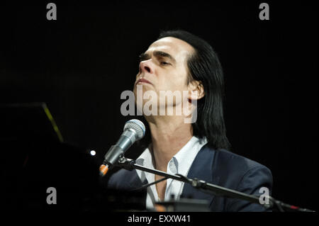 Nick Cave esegue un sold out show al Forum Mondiale entro l Aia con: Nick Cave dove: Amsterdam, Paesi Bassi Quando: 16 Maggio 2015 Foto Stock