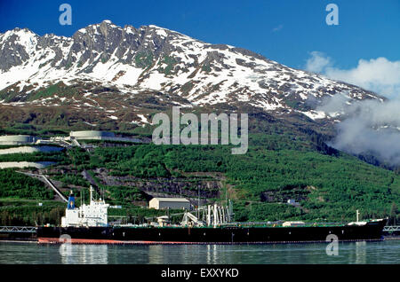 Pipeline Transalaska terminal a Valdez,Alaska Foto Stock