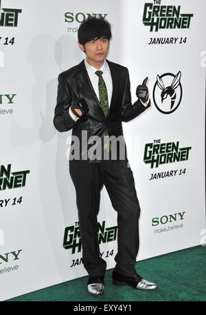 LOS ANGELES, CA - 10 gennaio 2011: Jay Chou presso il Los Angeles premiere del suo nuovo film "il Hornet verde' a Grauman's Chinese Theater di Hollywood. Foto Stock