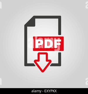 L'icona PDF. Formato file simbolo. Appartamento Illustrazione Vettoriale