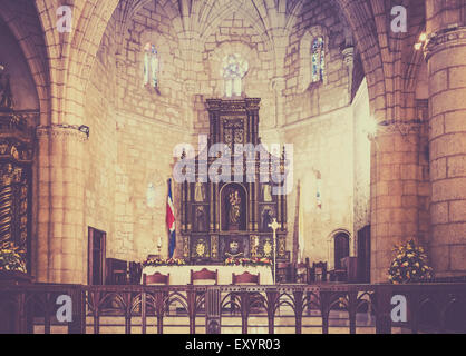 Interno del Santo Domingo cattedrale, Repubblica Dominicana Foto Stock