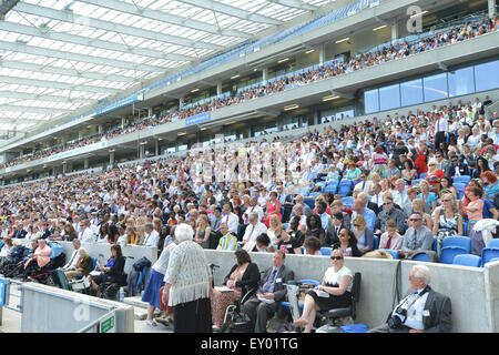 Convenzione di Testimoni di Geova Brighton 2015 battesimi Foto Stock