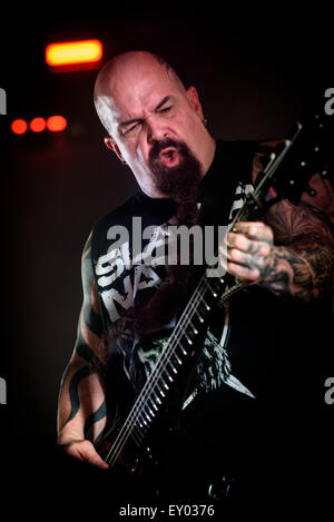 Toronto, Ontario, Canada. Il 15 luglio 2015. American thrash metal band cacciatrice eseguita a TD Echo Beach a Toronto il rivestimento del padiglione per Energia di Rockstar Mayhem Festival. I membri della band: TOM ARAYA, KERRY KING, PAUL BOSTAPH, GARY HOLT © Igor Vidyashev/ZUMA filo/Alamy Live News Foto Stock