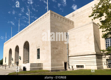 Ingresso alla Sala Brangwyn Guildhall, Swansea, West Glamorgan, South Wales, Regno Unito Foto Stock