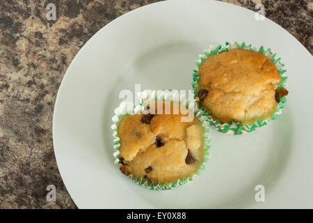 Due home-muffin cotta su piastra Foto Stock