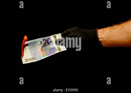 Euro europeo denaro banconota Foto Stock