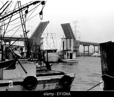 Commerciale barche da pesca in Texas, Stati Uniti d'America che il pesce per la costa del Golfo di gamberi. Foto Stock